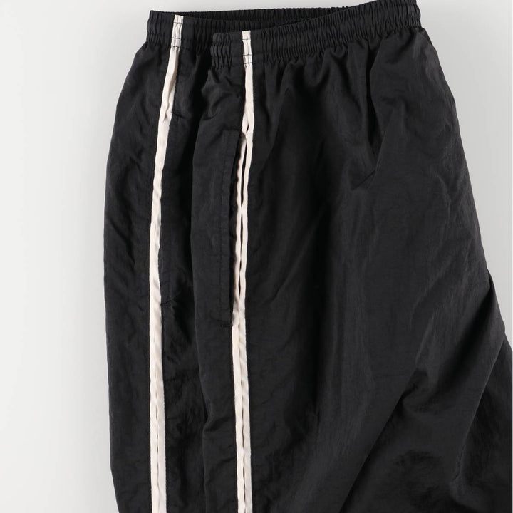 2000'S Adidas nylon pants, crinkle pants, men's size XL Nylon black type Vintage Second Hand