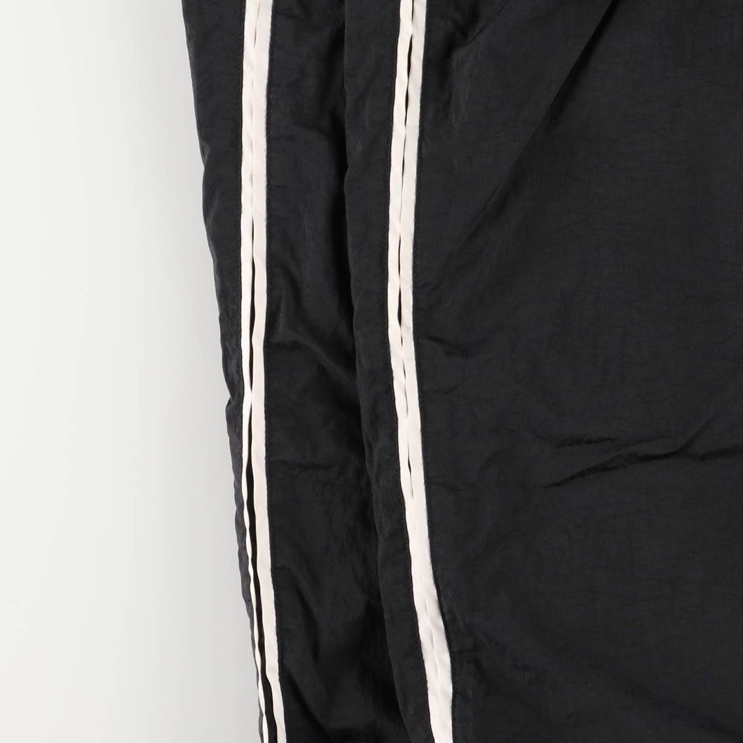 2000'S Adidas nylon pants, crinkle pants, men's size XL Nylon black type Vintage Second Hand