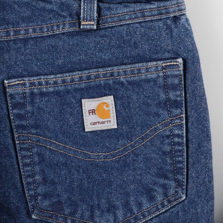 Carhartt FR Series Tapered Denim Pants, Men's, Size W35 cotton blue type Vintage Second Hand