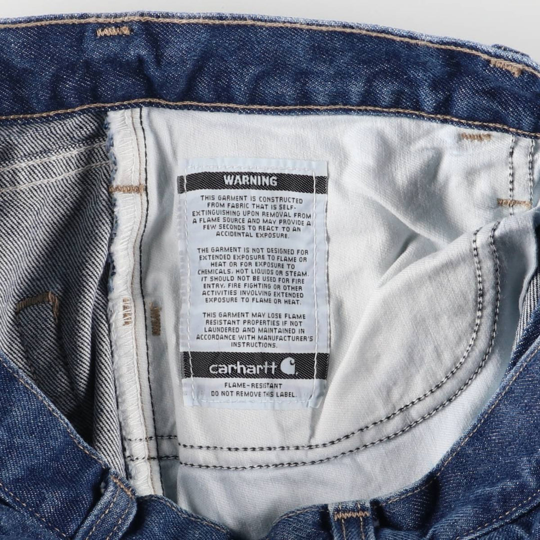 Carhartt FR Series Tapered Denim Pants, Men's, Size W35 cotton blue type Vintage Second Hand