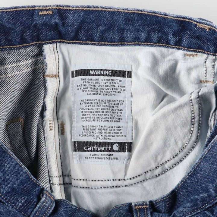 Carhartt FR Series Tapered Denim Pants, Men's, Size W35 cotton blue type Vintage Second Hand