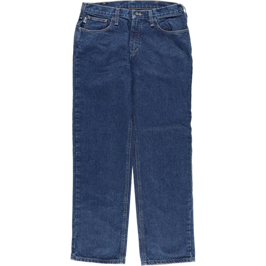 Carhartt FR Series Tapered Denim Pants, Men's, Size W35 cotton blue type Vintage Second Hand