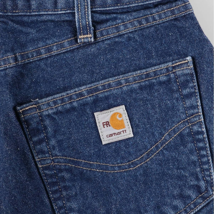 Carhartt FR Series Tapered Denim Pants, Men's, Size W35 cotton blue type Vintage Second Hand