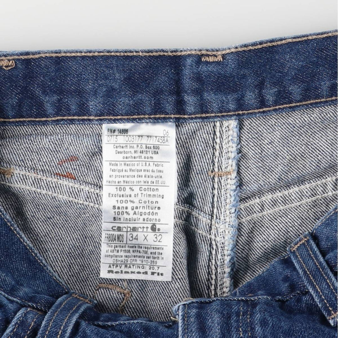 Carhartt FR Series Tapered Denim Pants, Men's, Size W35 cotton blue type Vintage Second Hand