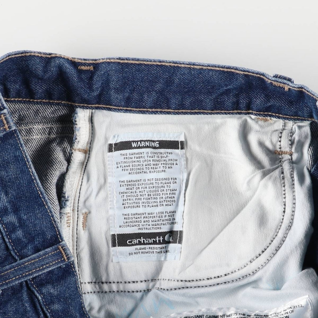 Carhartt FR Series Tapered Denim Pants, Men's, Size W35 cotton blue type Vintage Second Hand