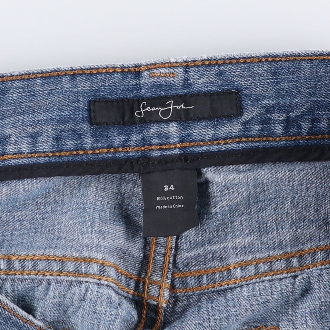 2000'S Sean John Straight Denim Pants Men's Size W35 cotton blue type Vintage Second Hand