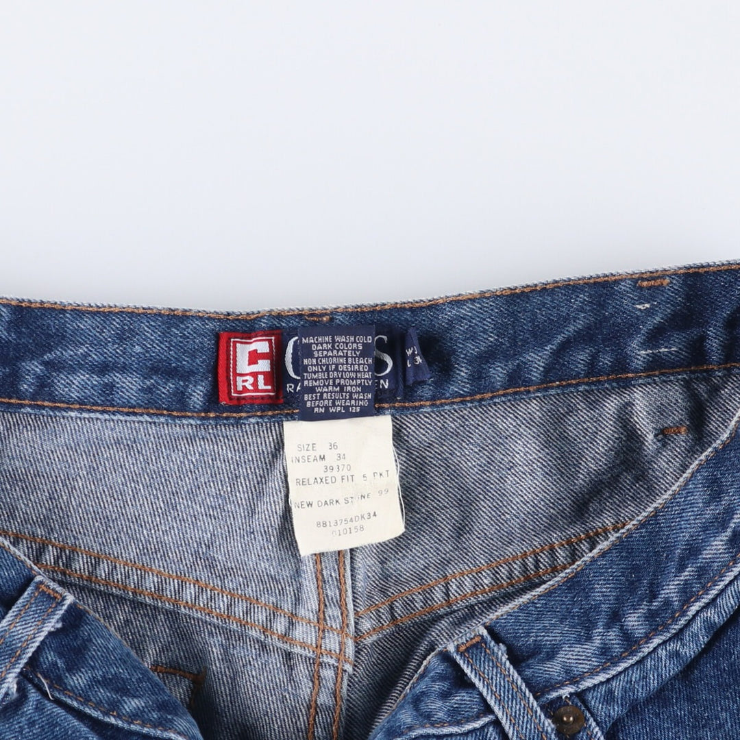 Ralph Lauren CHAPS tapered denim pants, men's size W37 cotton blue type Vintage Second Hand