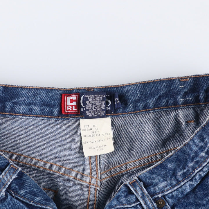 Ralph Lauren CHAPS tapered denim pants, men's size W37 cotton blue type Vintage Second Hand