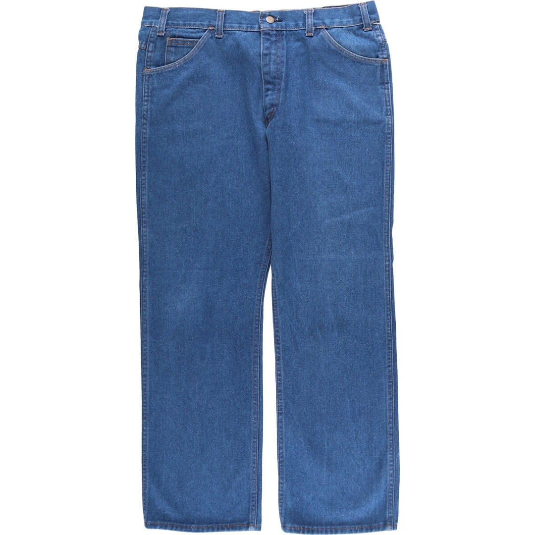Vintage 70s-80'S KEY straight denim pants, made in the USA, men's size W37. cotton blue type Vintage Second Hand