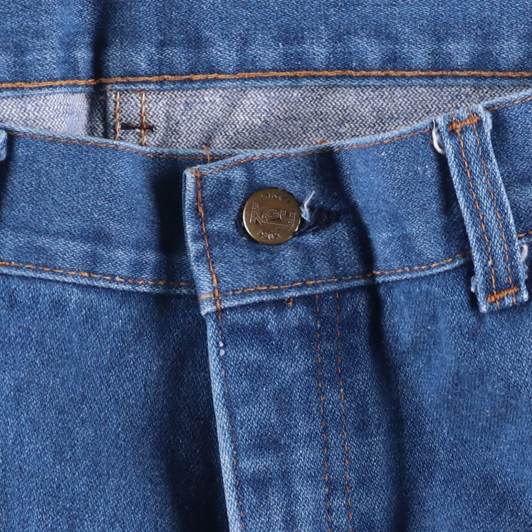 Vintage 70s-80'S KEY straight denim pants, made in the USA, men's size W37. cotton blue type Vintage Second Hand