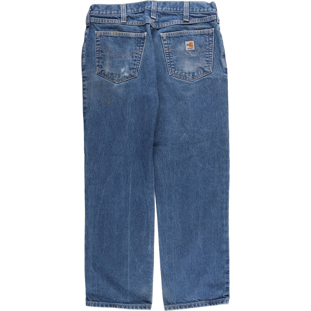 Carhartt FR Series Relaxed Fit Straight Denim Pants, Men's Size 36 cotton blue type Vintage Second Hand