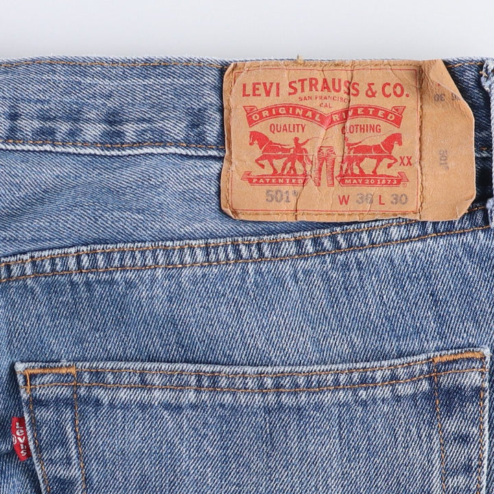 Levi's 501 straight denim pants for men, size W37 cotton blue type Vintage Second Hand