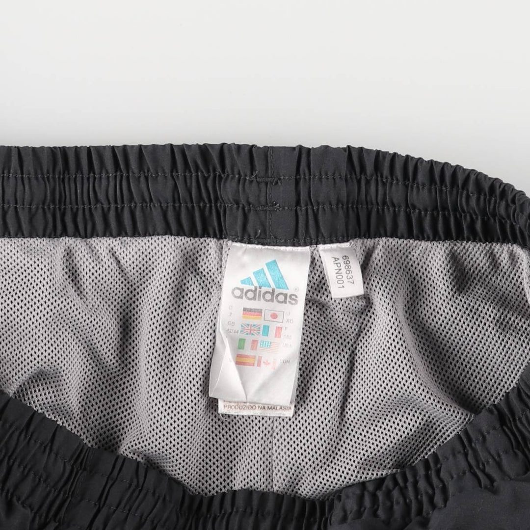 00'S Adidas warm-up pants, nylon pants, rustling pants, men's size M polyester Charcoal Vintage Second Hand