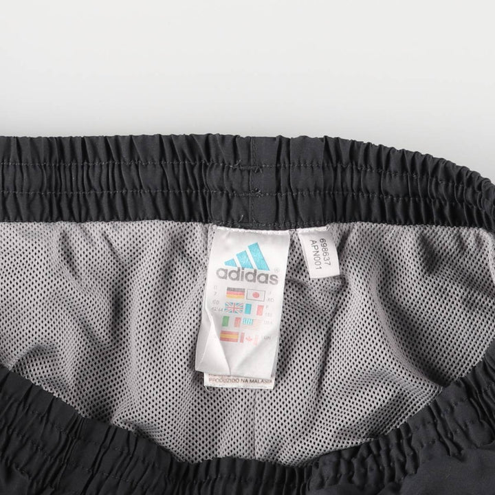 00'S Adidas warm-up pants, nylon pants, rustling pants, men's size M polyester Charcoal Vintage Second Hand