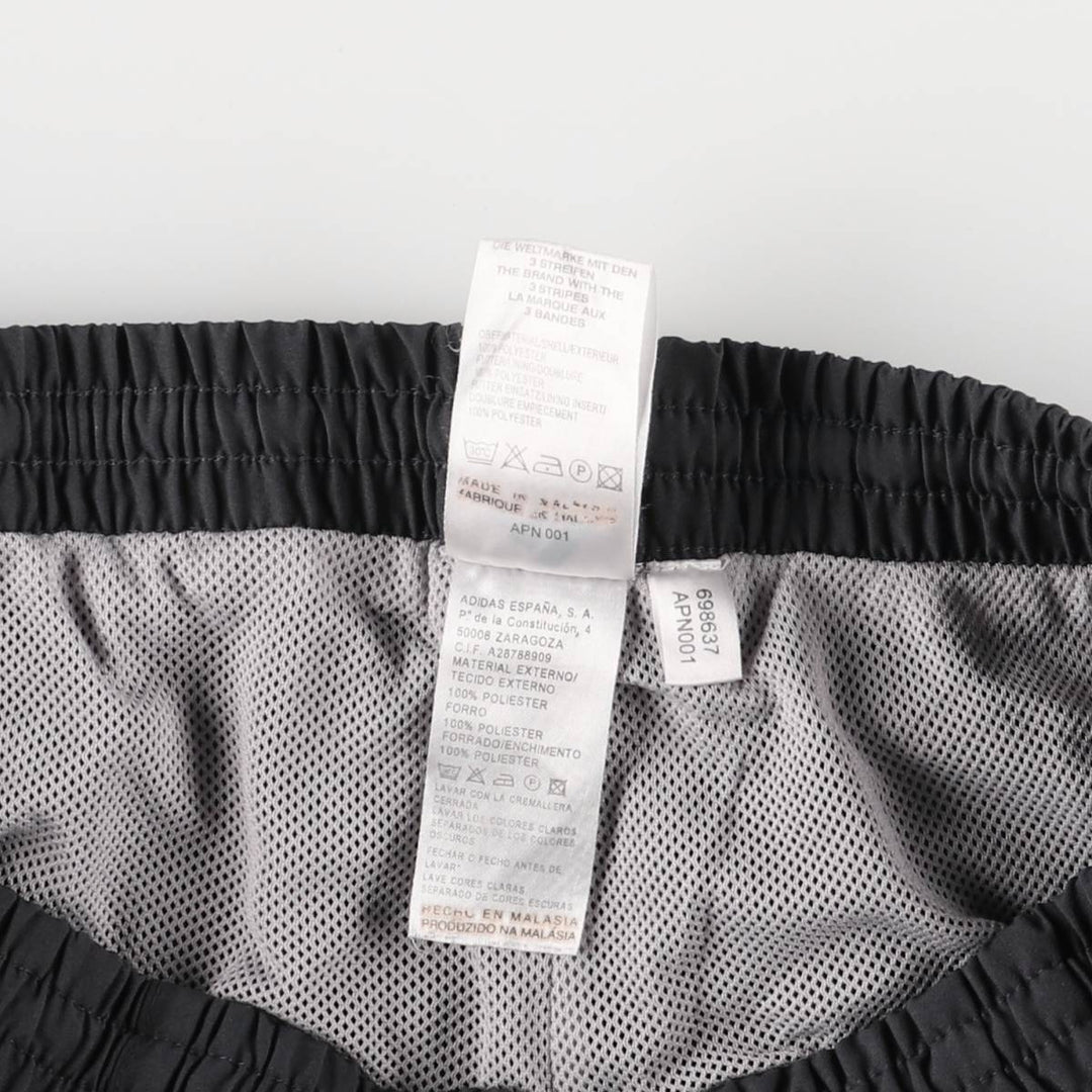 00'S Adidas warm-up pants, nylon pants, rustling pants, men's size M polyester Charcoal Vintage Second Hand