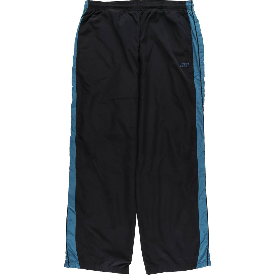 2000'S Reebok Warm-Up Pants, Nylon, Shaka Shaka Pants, Men's Size XL polyester black type Vintage Second Hand