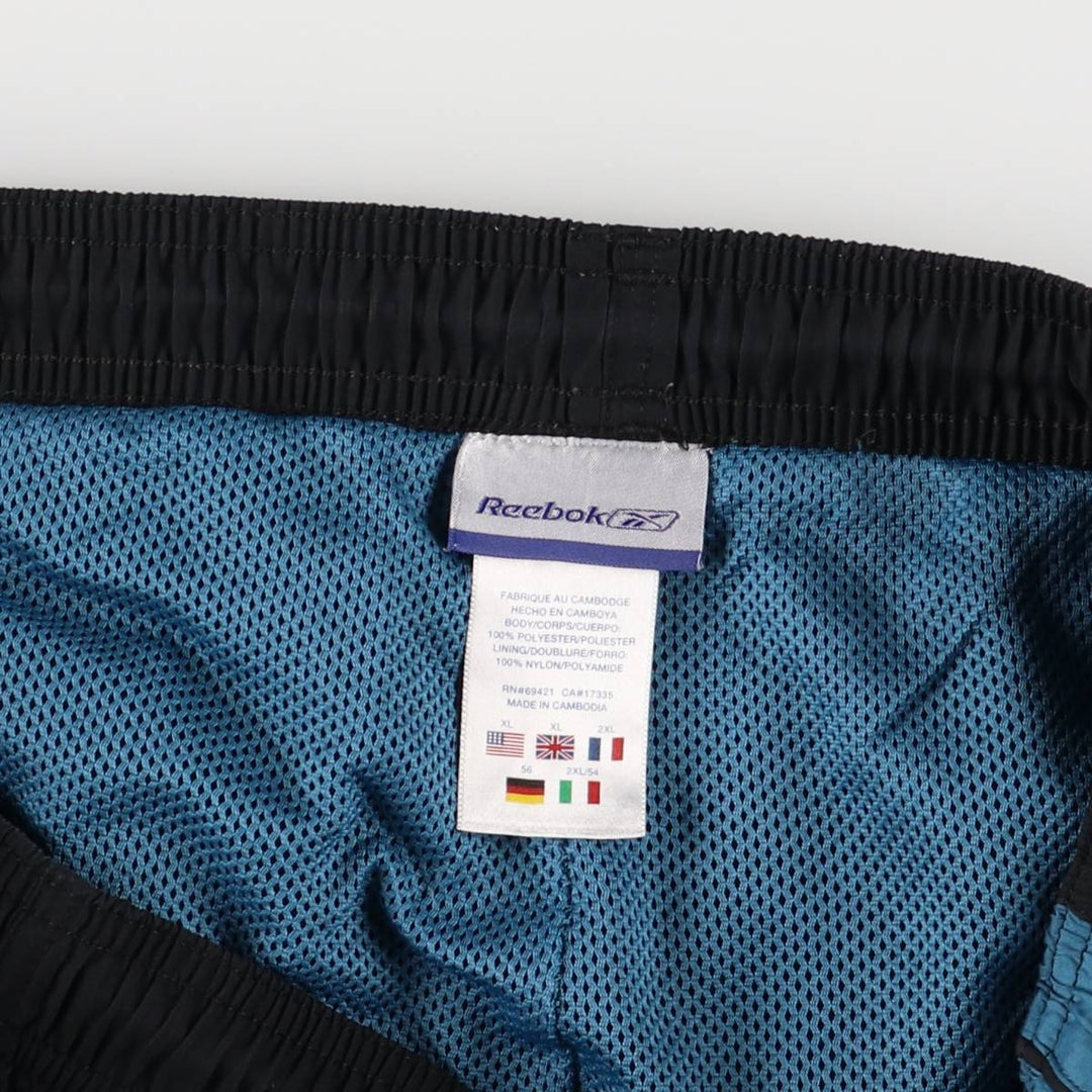 2000'S Reebok Warm-Up Pants, Nylon, Shaka Shaka Pants, Men's Size XL polyester black type Vintage Second Hand