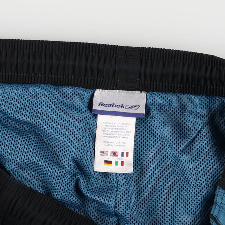 2000'S Reebok Warm-Up Pants, Nylon, Shaka Shaka Pants, Men's Size XL polyester black type Vintage Second Hand