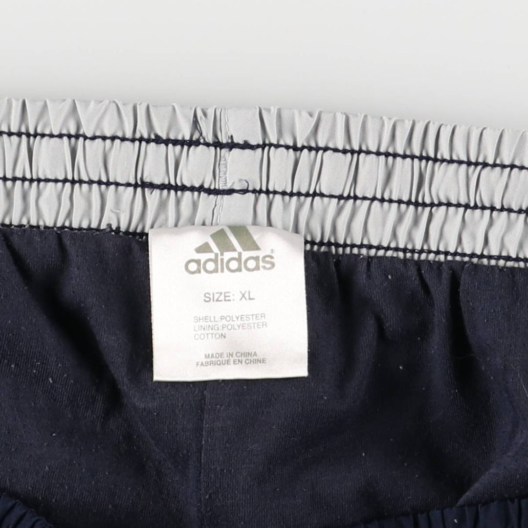 Adidas warm-up pants, nylon pants, crinkle pants, men's size XL polyester navy blue type Vintage Second Hand