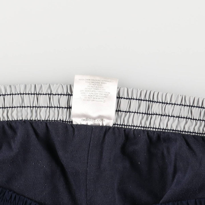 Adidas warm-up pants, nylon pants, crinkle pants, men's size XL polyester navy blue type Vintage Second Hand