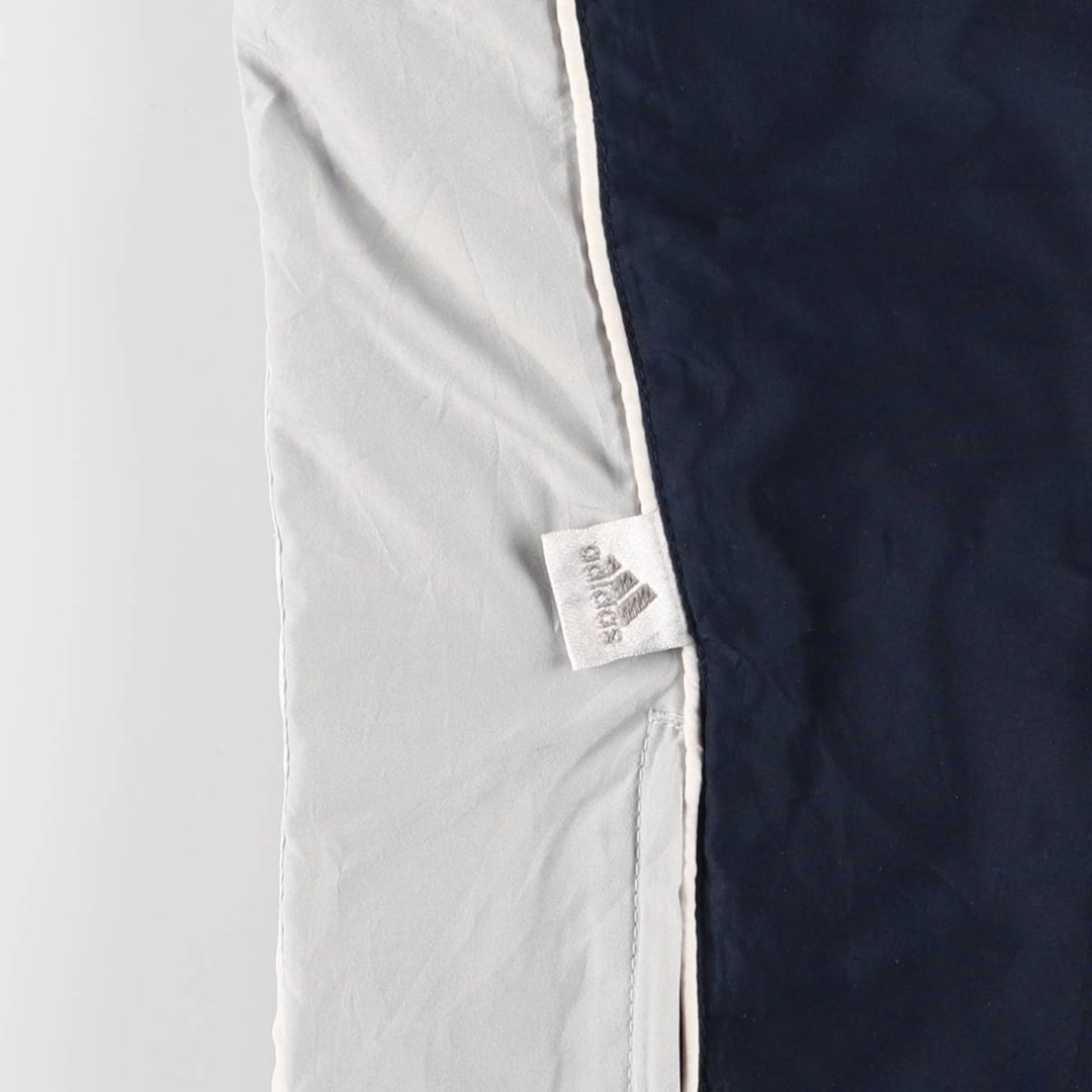 Adidas warm-up pants, nylon pants, crinkle pants, men's size XL polyester navy blue type Vintage Second Hand