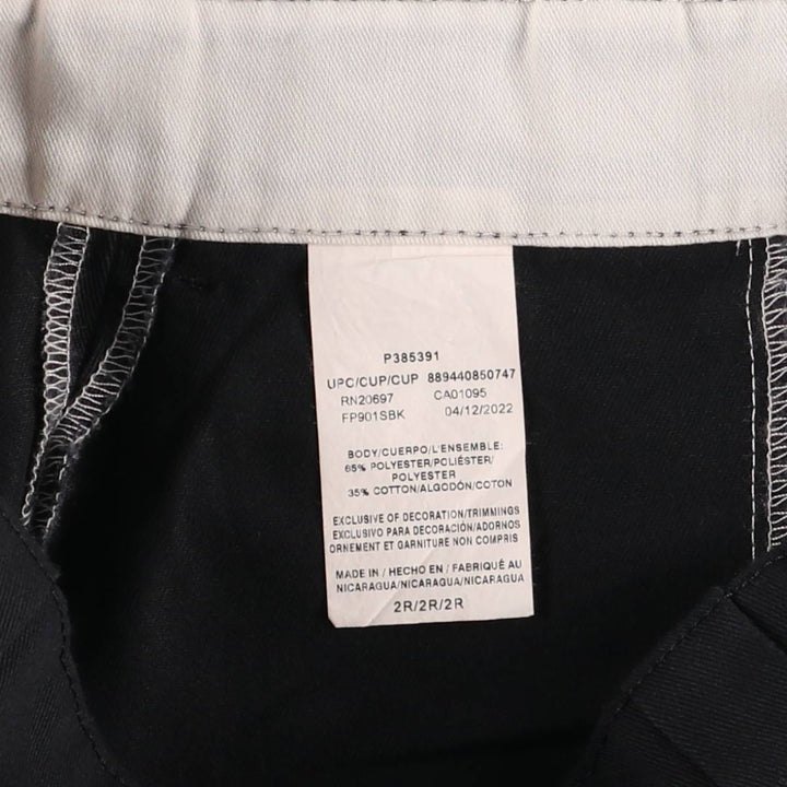 Dickies Work Pants, Women's, Size L (W29) polyester black type Vintage Second Hand