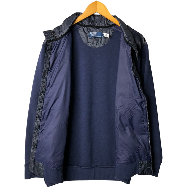 Ralph Lauren POLO by Ralph Lauren padded puffer jacket, men's size L unclear navy blue type Vintage Second Hand