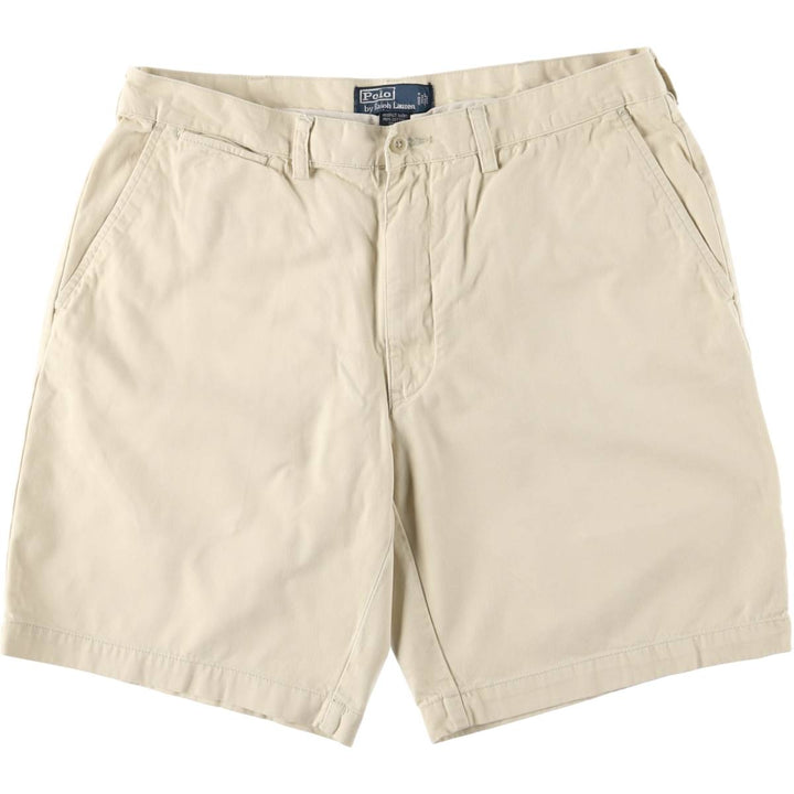 Ralph Lauren POLO by Ralph Lauren Men's Chino Shorts with Coin Pocket, Size W36 cotton ivory Vintage Second Hand