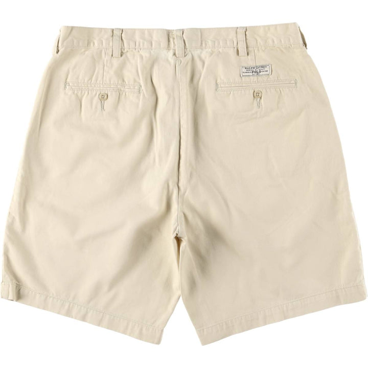 Ralph Lauren POLO by Ralph Lauren Men's Chino Shorts with Coin Pocket, Size W36 cotton ivory Vintage Second Hand