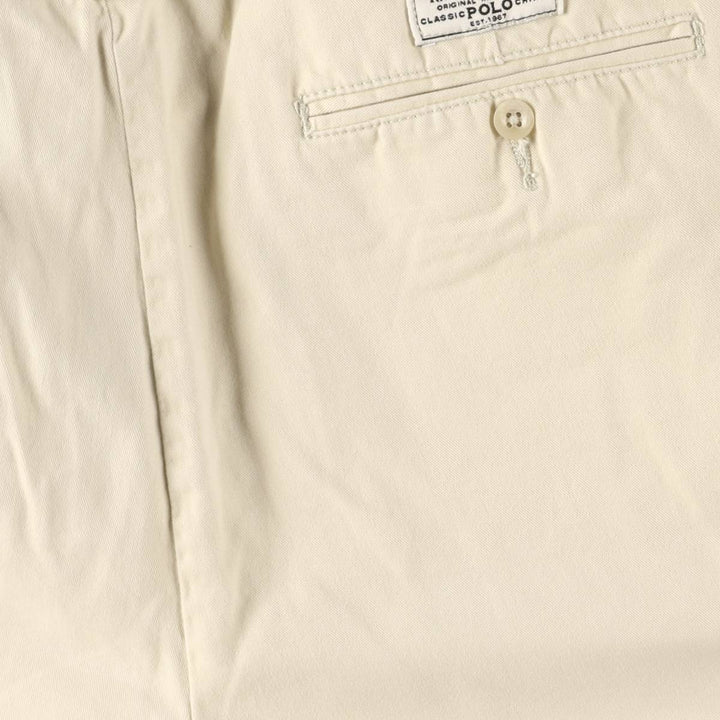 Ralph Lauren POLO by Ralph Lauren Men's Chino Shorts with Coin Pocket, Size W36 cotton ivory Vintage Second Hand