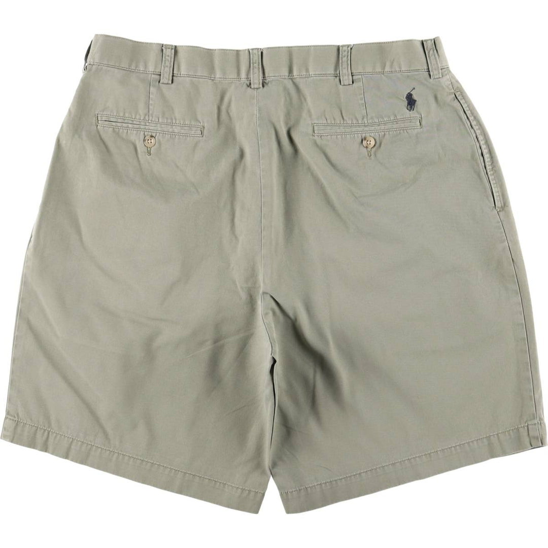 Ralph Lauren POLO by Ralph Lauren TYLER SHORT Two-pleat chino shorts, short pants, men's size W36 cotton Khaki type Vintage Second Hand