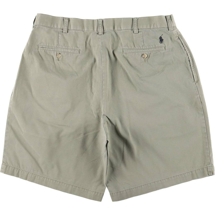Ralph Lauren POLO by Ralph Lauren TYLER SHORT Two-pleat chino shorts, short pants, men's size W36 cotton Khaki type Vintage Second Hand