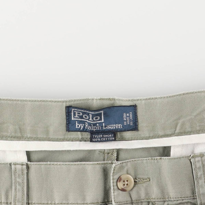 Ralph Lauren POLO by Ralph Lauren TYLER SHORT Two-pleat chino shorts, short pants, men's size W36 cotton Khaki type Vintage Second Hand