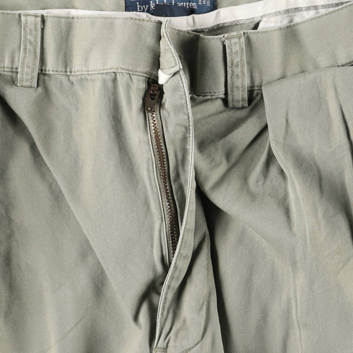 Ralph Lauren POLO by Ralph Lauren TYLER SHORT Two-pleat chino shorts, short pants, men's size W36 cotton Khaki type Vintage Second Hand