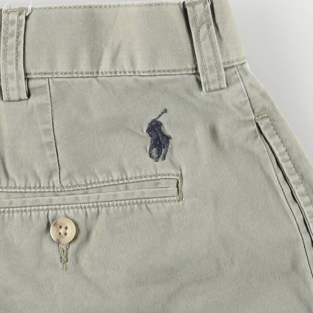 Ralph Lauren POLO by Ralph Lauren TYLER SHORT Two-pleat chino shorts, short pants, men's size W36 cotton Khaki type Vintage Second Hand