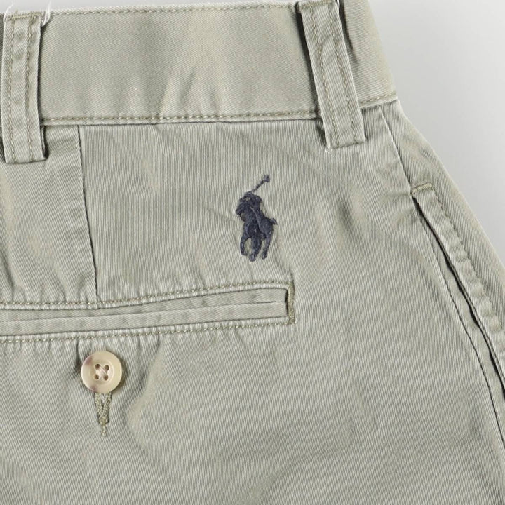 Ralph Lauren POLO by Ralph Lauren TYLER SHORT Two-pleat chino shorts, short pants, men's size W36 cotton Khaki type Vintage Second Hand