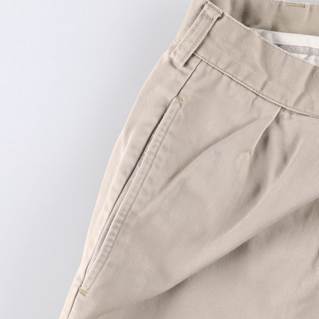 Ralph Lauren POLO by Ralph Lauren TYLER SHORT Two-pleat chino shorts, short pants, men's size W36 cotton Beige type Vintage Second Hand