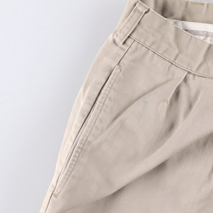 Ralph Lauren POLO by Ralph Lauren TYLER SHORT Two-pleat chino shorts, short pants, men's size W36 cotton Beige type Vintage Second Hand