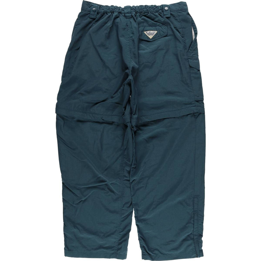 90'S Vintage Columbia PFG Ripstop 2-Way Climbing Pants, Men's Size L Nylon green type Vintage Second Hand