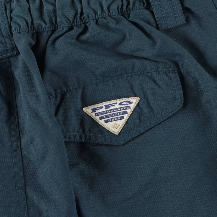 90'S Vintage Columbia PFG Ripstop 2-Way Climbing Pants, Men's Size L Nylon green type Vintage Second Hand