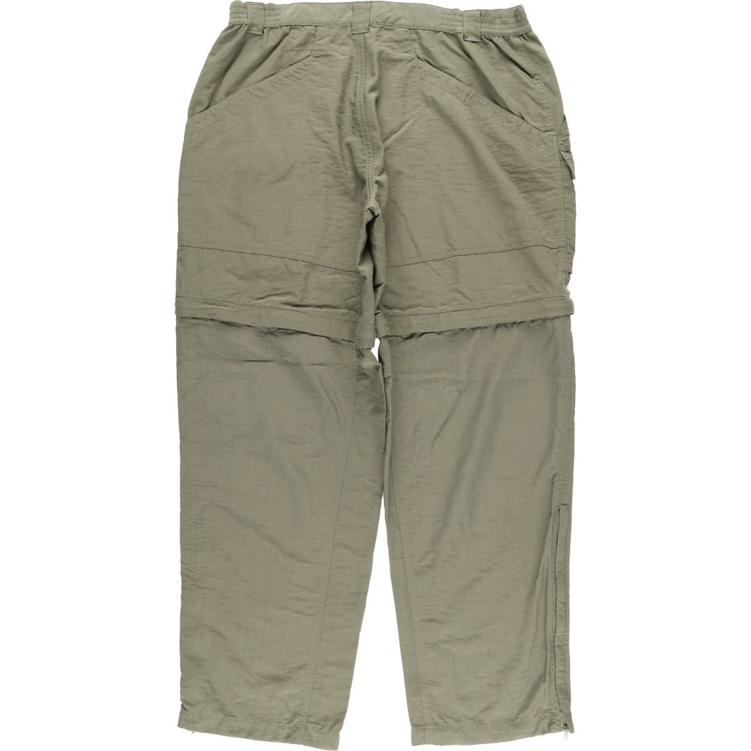 90s-00'S Vintage Columbia 2-Way Climbing Pants, Men's Size L Nylon Khaki type Vintage Second Hand