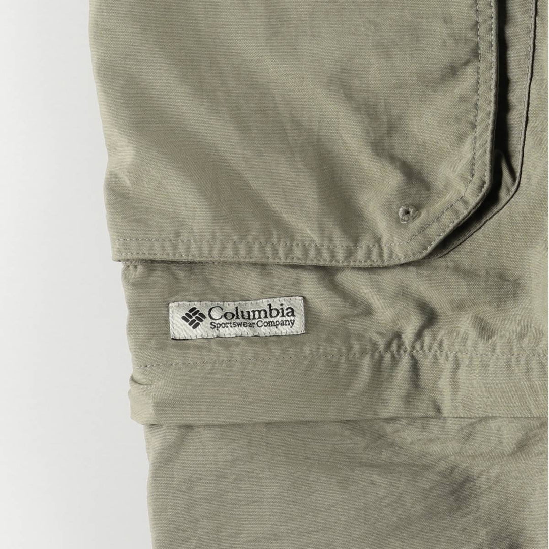 90s-00'S Vintage Columbia 2-Way Climbing Pants, Men's Size L Nylon Khaki type Vintage Second Hand