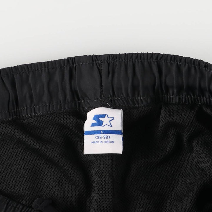 90'S Starter warm-up pants, nylon pants, rustling pants, men's size L, vintage polyester black type Vintage Second Hand