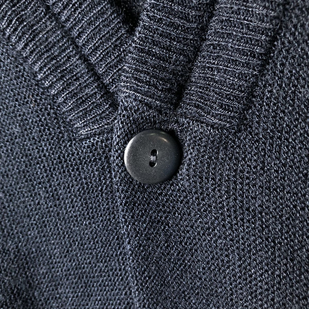 Vintage 1980'S Lacoste Chemise acrylic knit cardigan, made in Spain, size L, men's acrylic navy blue type Vintage Second Hand