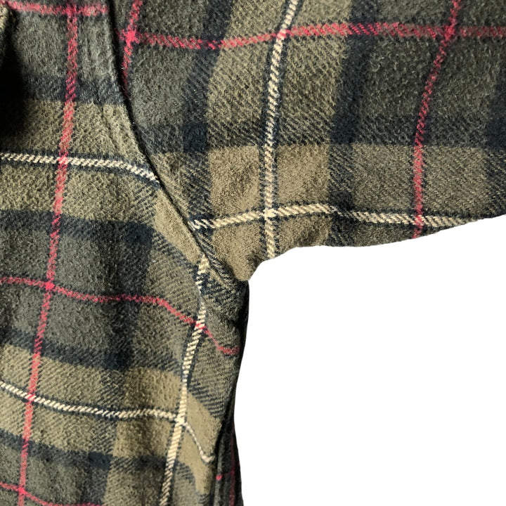 FIELD AND STREAM Long Sleeve Flannel Check Shirt, Men's Size L cotton Khaki type Vintage Second Hand