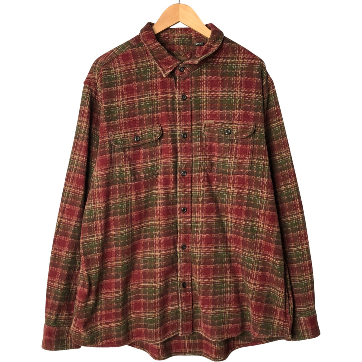 90s-00s “ORVIS”heavy flannel shirt 90s ORVIS heavy flannel ombre