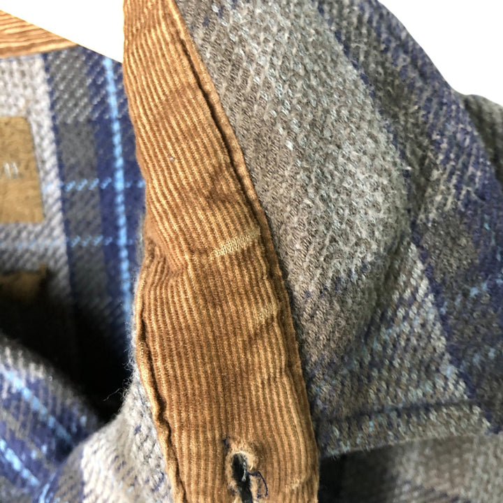 90s-00'S Vintage St. John's Bay Long Sleeve Flannel Check Shirt, Men's Size XL unclear Khaki type brown Vintage Second Hand
