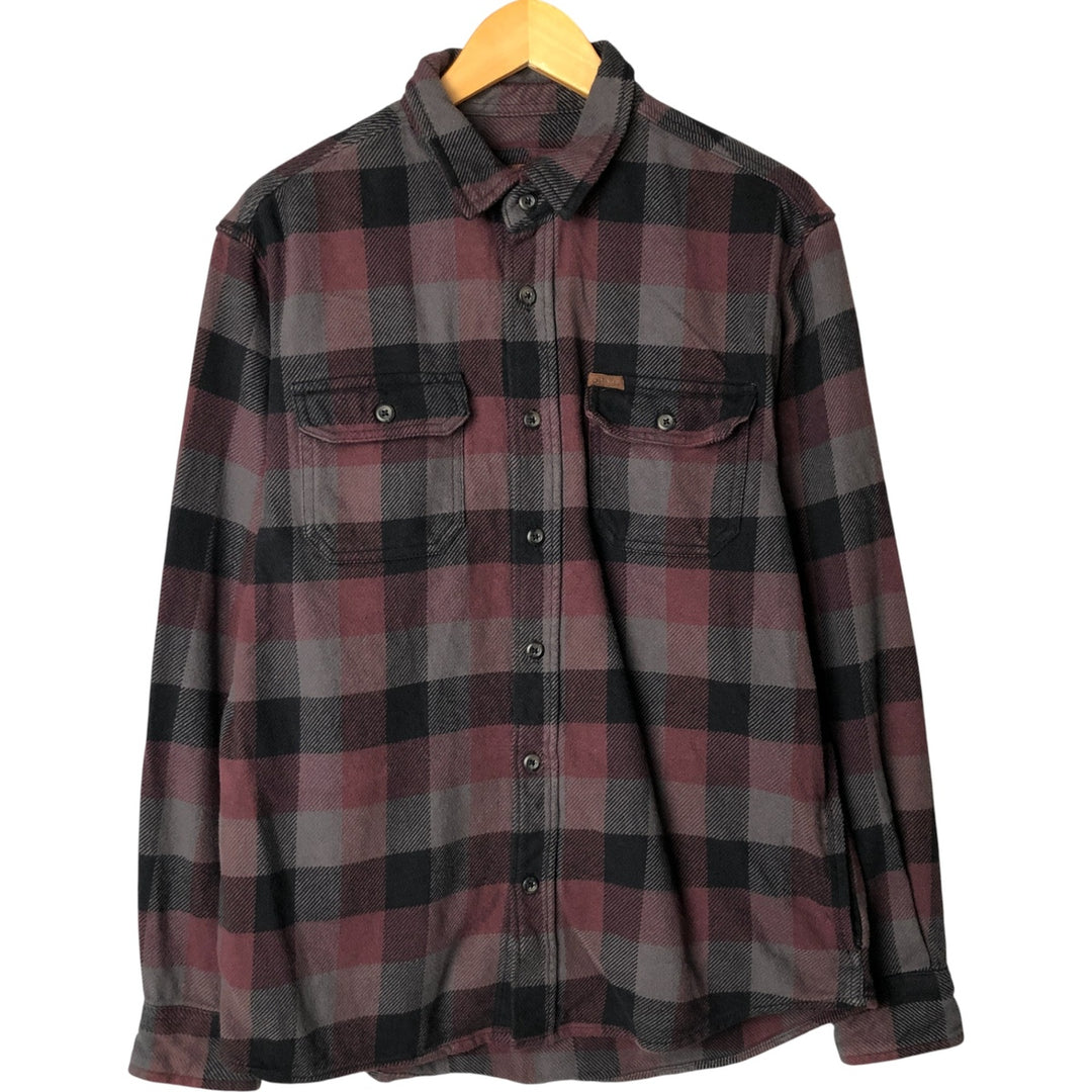 ORVIS Long Sleeve Flannel Check Shirt, Men's Size M cotton pink type Vintage Second Hand