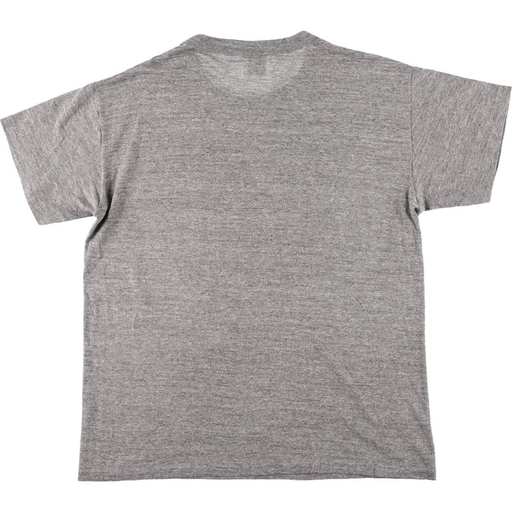 90'S Russell College T-shirt, Made in USA, Men's L size, Vintage polyester gray type Vintage Second Hand