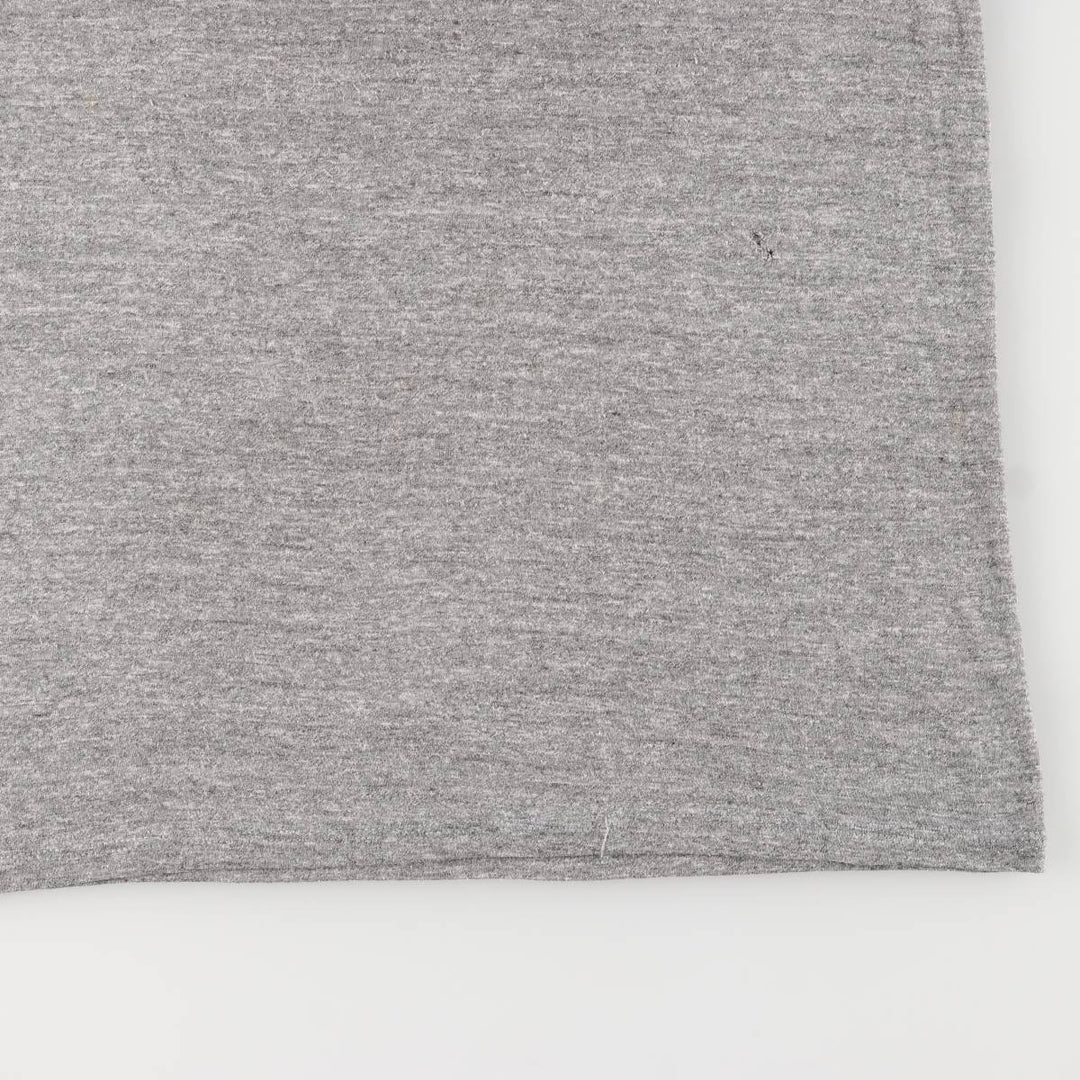 90'S Russell College T-shirt, Made in USA, Men's L size, Vintage polyester gray type Vintage Second Hand